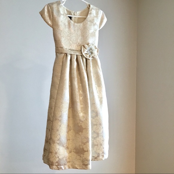 Girls Brocade Dress - Picture 1 of 4